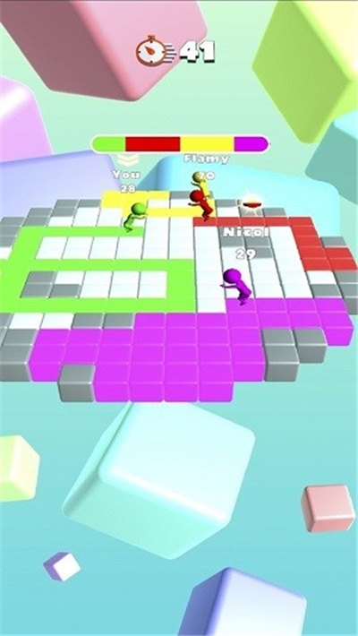 彩色六边形跳跃游戏