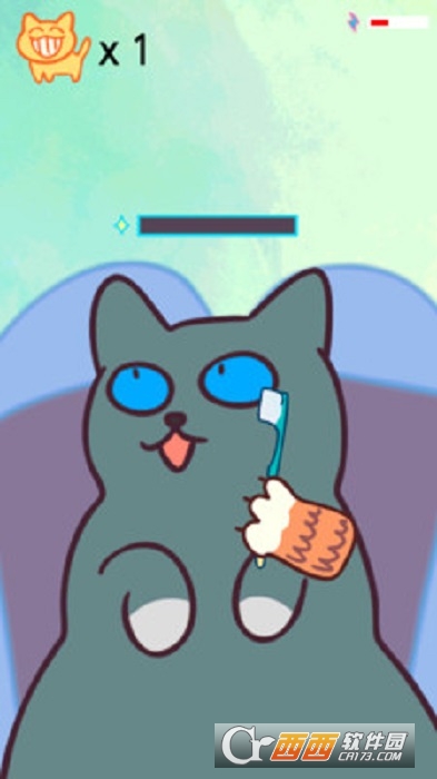 猫咪刷牙