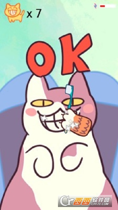 猫咪刷牙