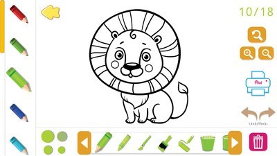 公主涂色画画