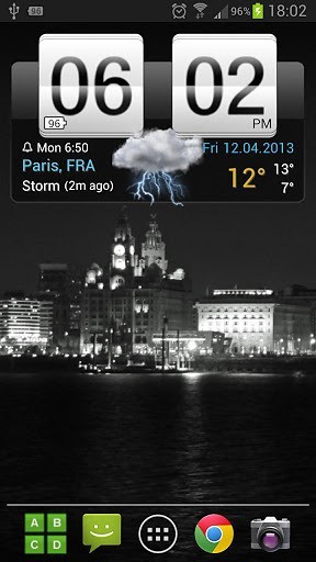 翻转时钟天气部件