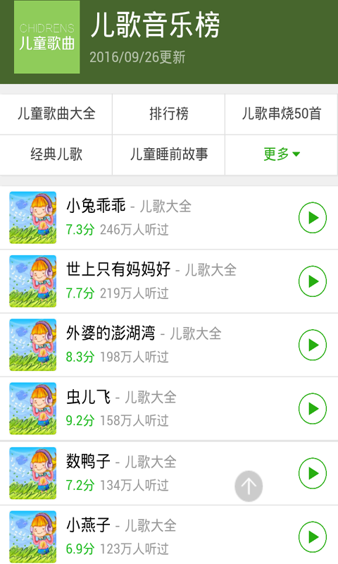 睡前儿歌大全300首