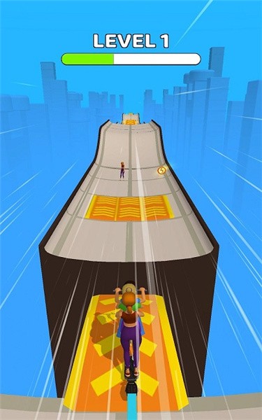 滑板车捡人跑