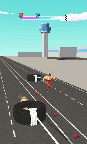 壮汉拉车Strong Man Towing