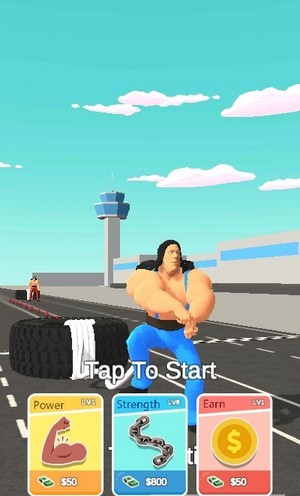 壮汉拉车Strong Man Towing