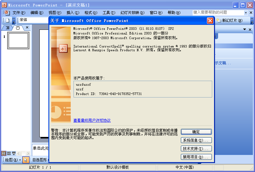 Office 2003 sp2精简版