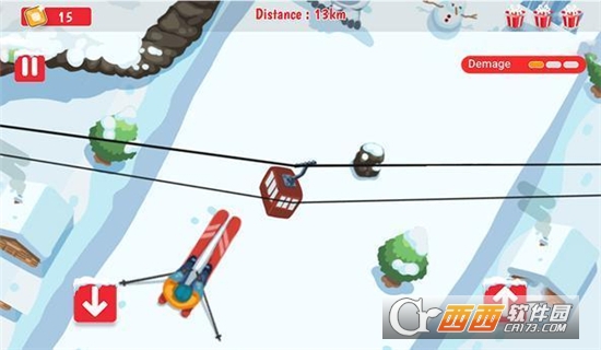 雪橇上的滑雪大师游戏