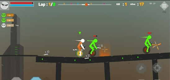 火柴人玩偶快乐的轮子无限血版