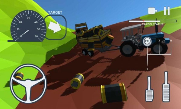 拖拉机驾驶运输货物